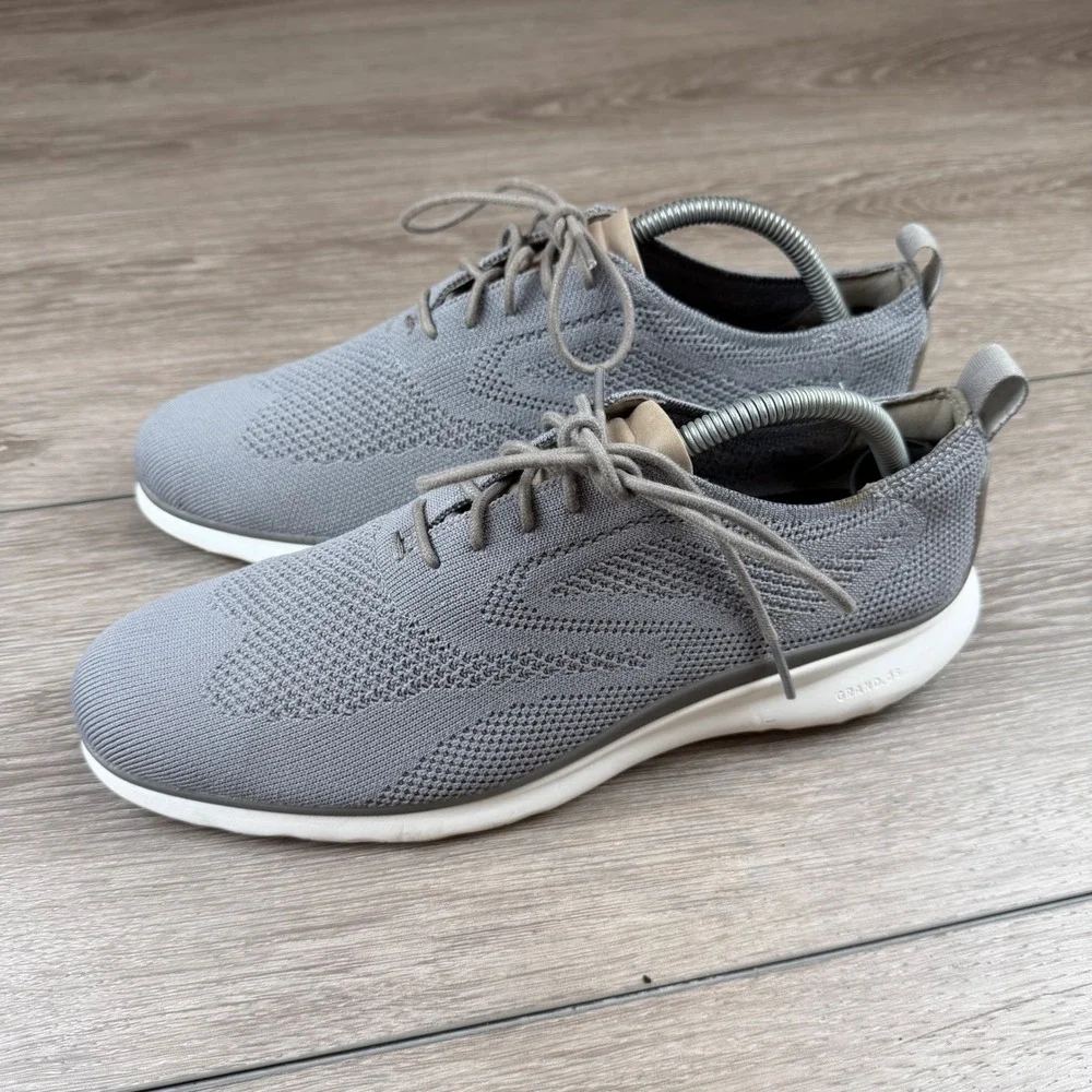 Cole Haan Mens Zerogrand Stitchlite Oxford Knit Sneakers Grey 9.5